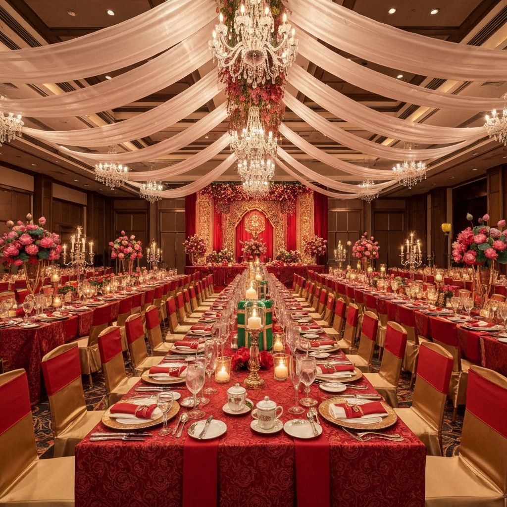 Luxury wedding reception